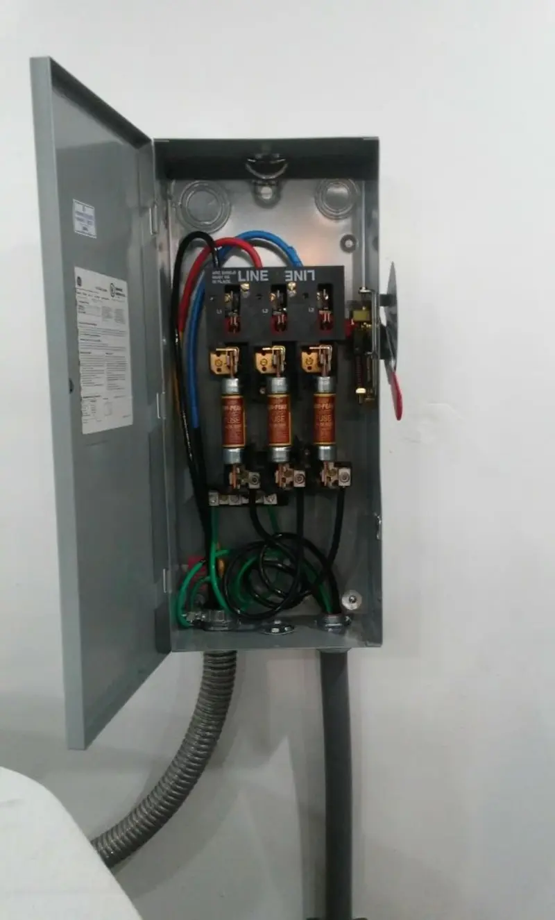 Three-phase disconnect switch installed for Electrical Wiring & Rewiring in New Milford